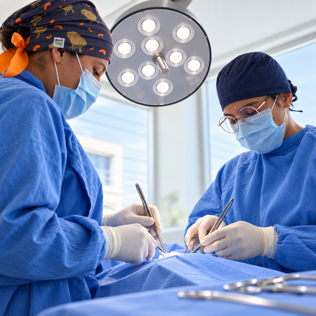 Equipo quirúrgico veterinario de guardia en Querétaro